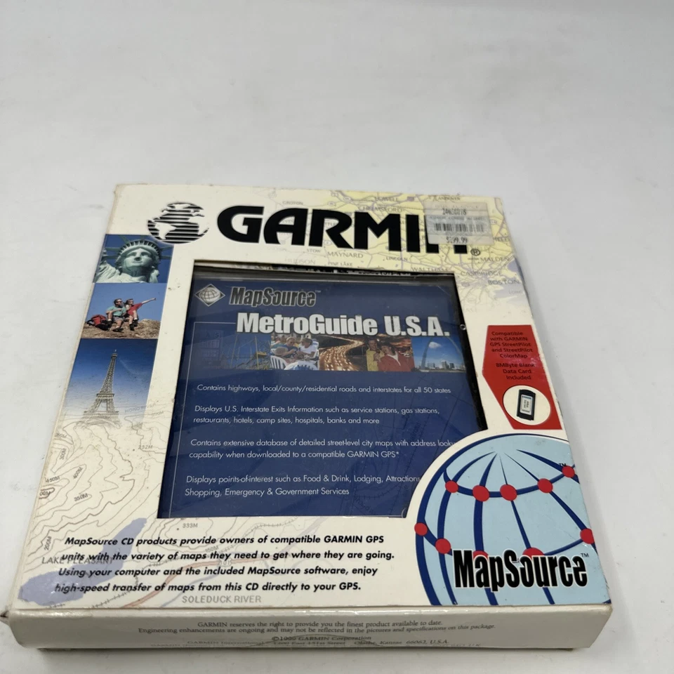 Garmin V4.02 Map Source Metro Guide USA CD-ROM Maps Brand New Sealed - Image 2 of 4