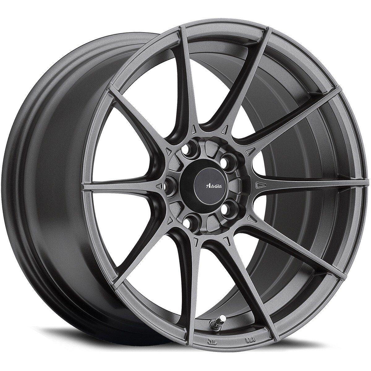 15x8 +25 Advanti Racing Storm S1 4x100 Matte Grey Wheels (Set of 4
