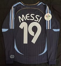 Messi #19 2006 Longsleeve Argentina Away Jersey XL Soccer Football Retro X Large