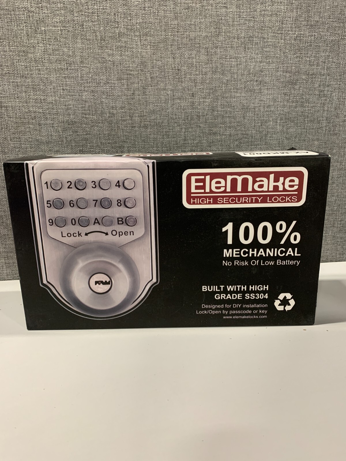 EleMake High Security Mechanical Keyless Deadbolt Lock Model# AX-MKD001-image
