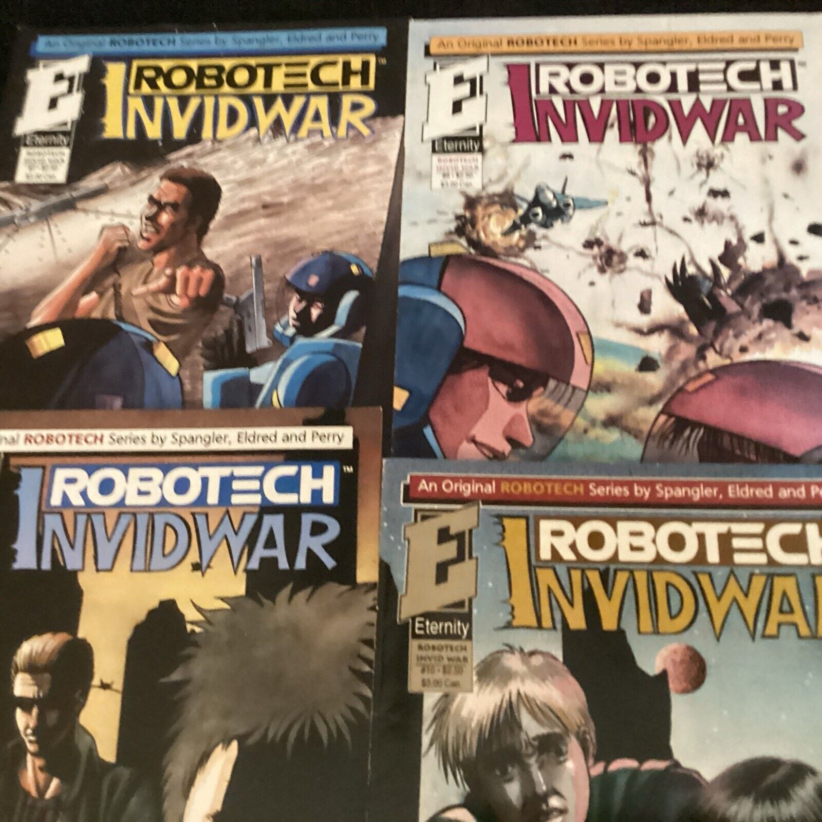Robotech Invid War #7-8-9-10 Eternity Comics 1992 Comic Book Lot!