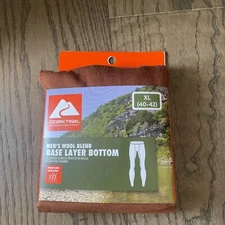 Ozark Trail Mens Wool Blend Base Layer BOTTOMS cognac Brown Size XL (40-42)