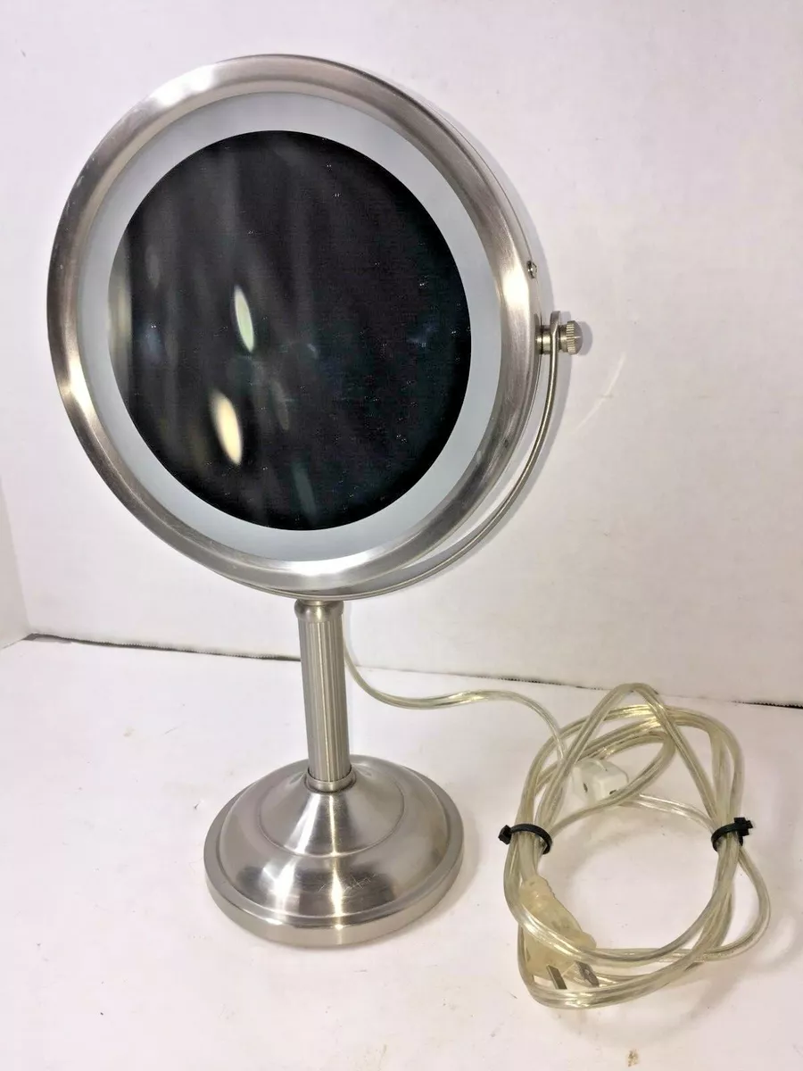 Jerdon Products Lighted Makeup Magnifying Mirror Lamp AC Bright