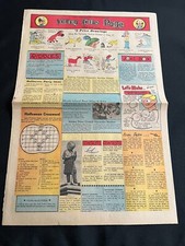 #01a  YOUNG FOLKS PAGE by Evelyn Jones Lot of 2 Sunday Half Page Strips 1972