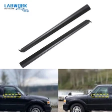 Black Window Molding Trim  Weatherstrip Seal Belt 2PC For 1999-2011 Ford Ranger