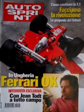 Autosprint 33 2003 Intervista Jean Todt. Mondiale in Finlandia. Cambiare la F1