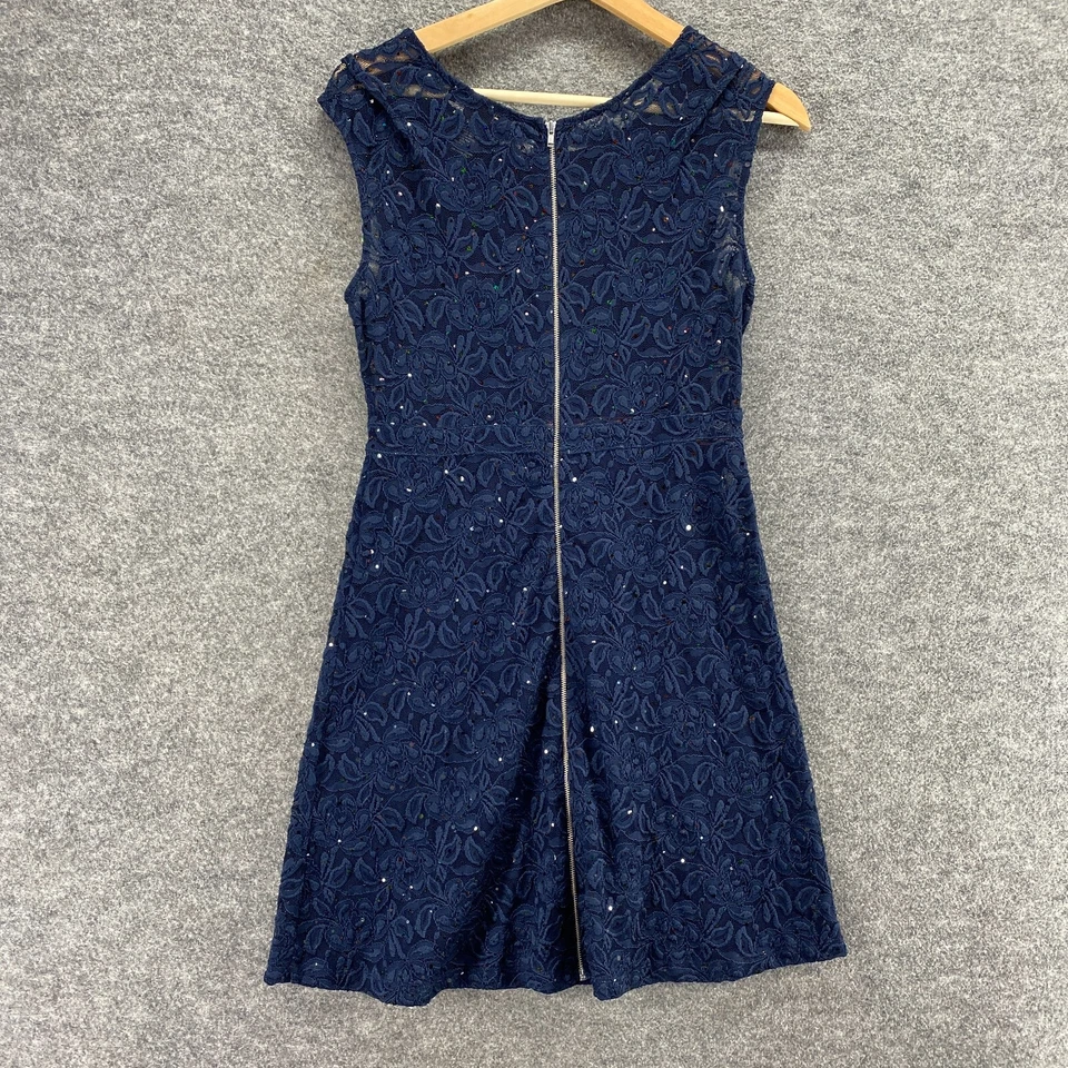 Vestido INC International Concepts Mujer 4 Azul Floral Funda Corta Cremallera Crochet Foto 2 de 4