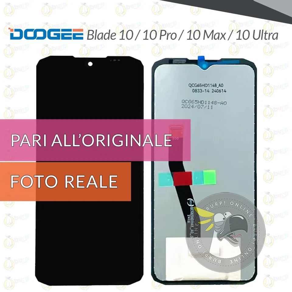 DISPLAY DOOGEE BLADE 10 / PRO / MAX / ULTRA SCHERMO LCD VETRO PARI A ORIGINALE