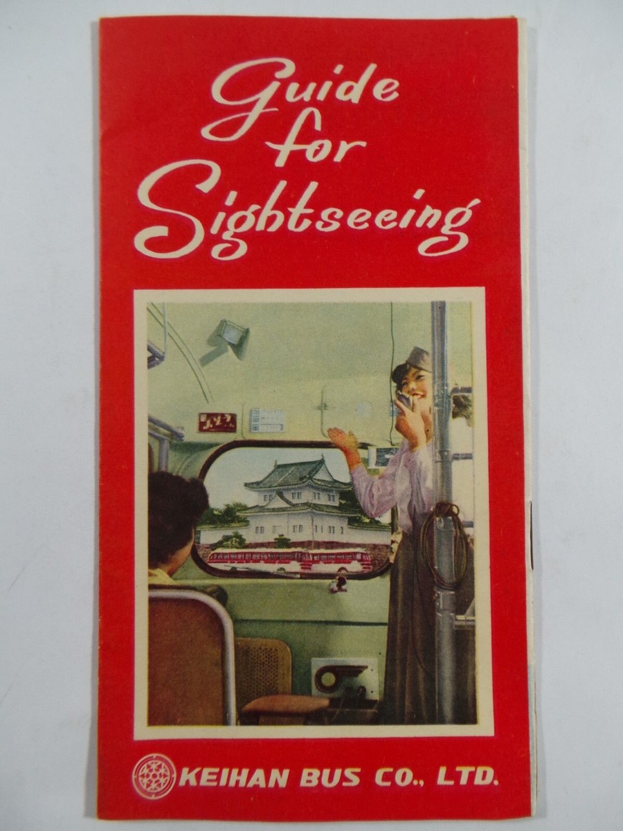 Vintage 1950s KEIHAN BUS CO. LTD JAPAN Sightseeing Guide