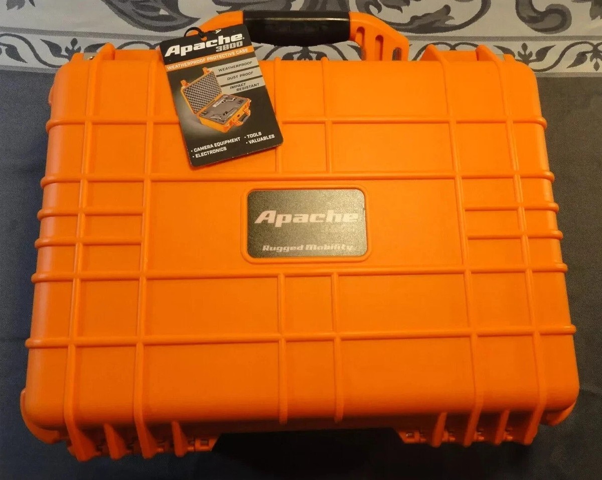 APACHE 3800 WEATHERPROOF PROTECTIVE HARD CASE CAMERA LENS WEAPON