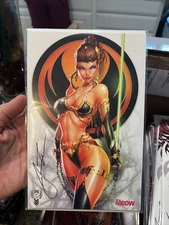 Miss Meow #1 Slave Leia Trade Dress Jedi Signed Jamie Tyndall COA