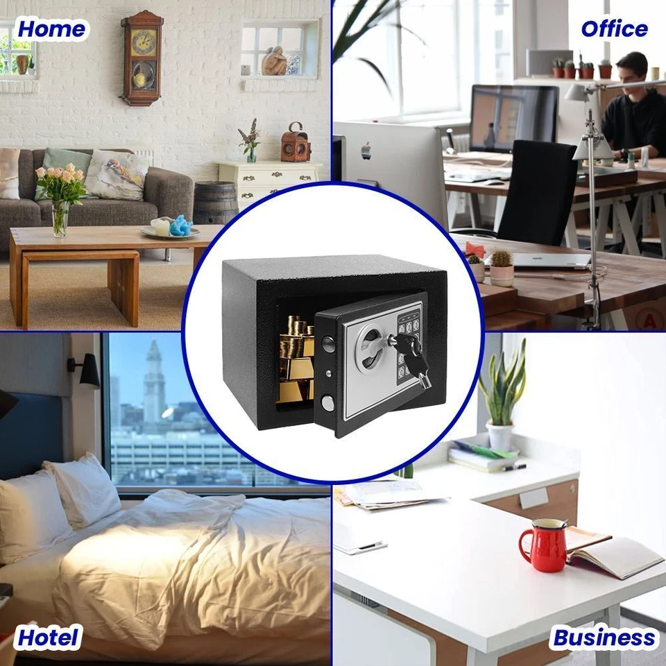 Mini Safe Tresor Feuerfest Möbeltresor Dokumententresor Geldschrank Wandtresor - Bild 4 von 4