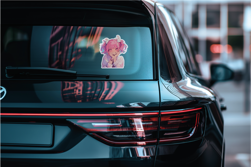 Laminated decal/sticker--UV/Water resistant for in/outdoor use - Waifu - Bild 2 von 5