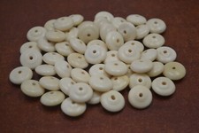 120 PCS TAN BROWN CIRCLE ROUND BUFFALO BONE BEADING BEADS 15mm T-1009