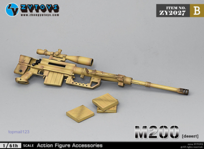 ZYTOYS ZY2027B 1/6 Sand Sniper Rifle M200 Weapon Model For