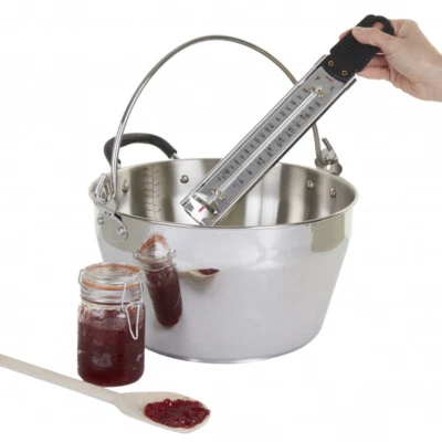 Stainless Steel Maslin Pan with Handle Home Made Jam Preserving Induction Hob - Image 1 of 4