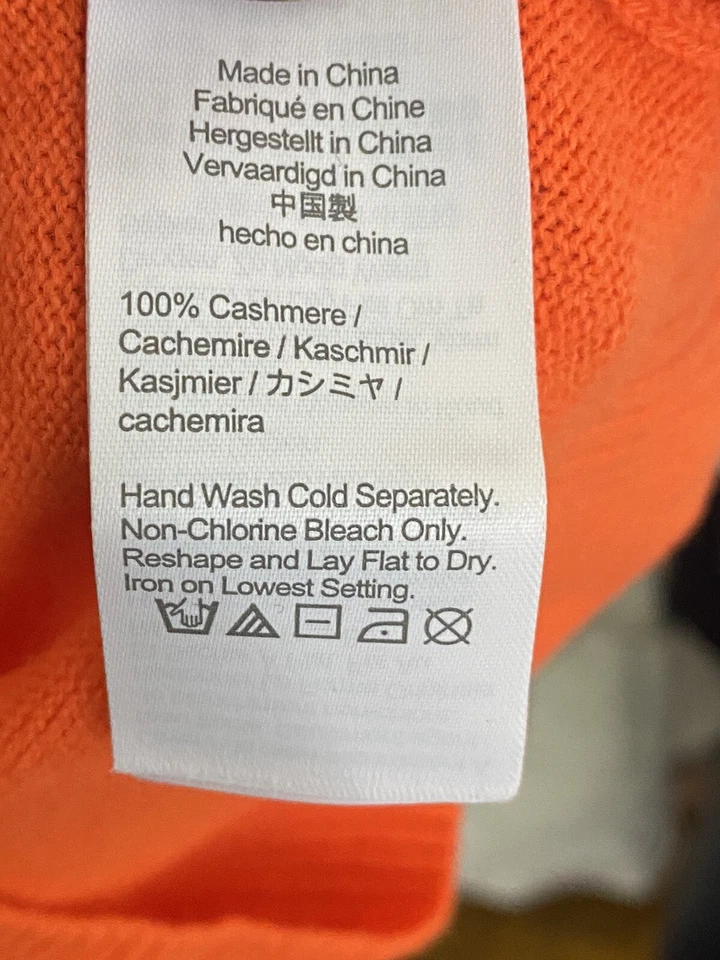 Pullover tejido para cortes redondos niñas niños naranja cuello redondo talla pequeña 6/7 cachemir Foto 4 de 4