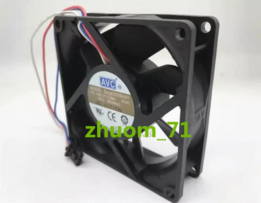 1PC AVC DA08025B48H 8025 48V 0.09A cooling fan - Image 2 of 3