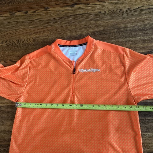 Lot 2 Troy Lee Designs Cycling Jersey Mens Large Black Orange Quarter Zip - Picture 11 of 12