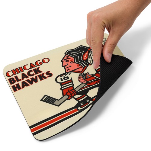 De colección Chicago Black Hawks - Alfombrilla de ratón NUEVA 9,5" X 7,75" - 1972/73 Cubierta del programa - Imagen 4 de 4