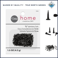 Black Steel Upholstery Tacks, 1/2-Inch Size, Perfect for Crafting and Repairing