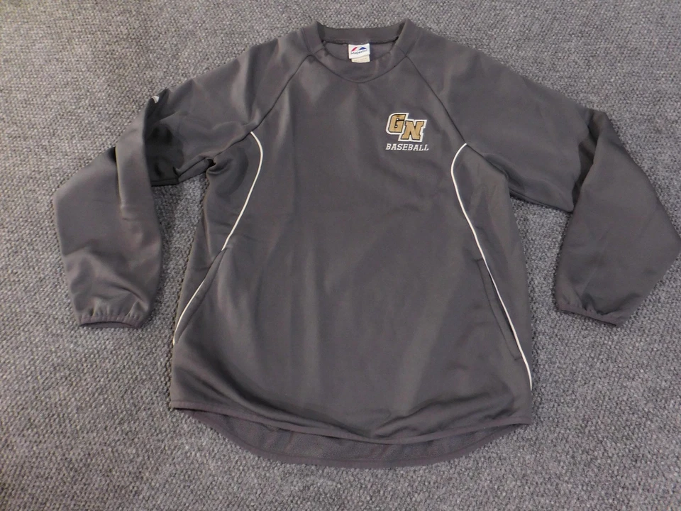 Majestic Pullover Para Hombres Gris Medio GN Chaqueta de Béisbol Calentamiento Polar Atlético Foto 2 de 4