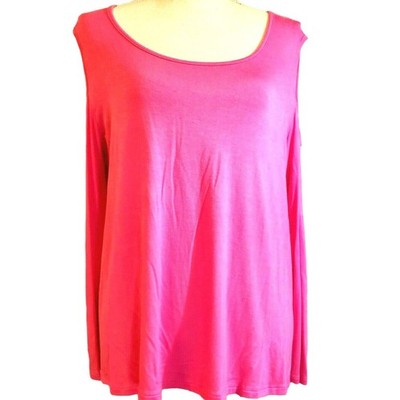 Como Vintage Cold Shoulder Pink Top Size XXL Soft Stretch Fabric New Stretchy