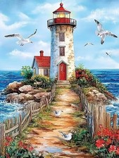 Lighthouse Diamond Art Kits for Adults,5D Diamond Painting Kits for Beginners...