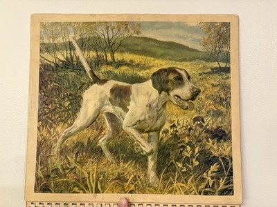 Vintage Fred Sweney English Pointer Dog Formcraft Vacuum Form calendar 1977 3d