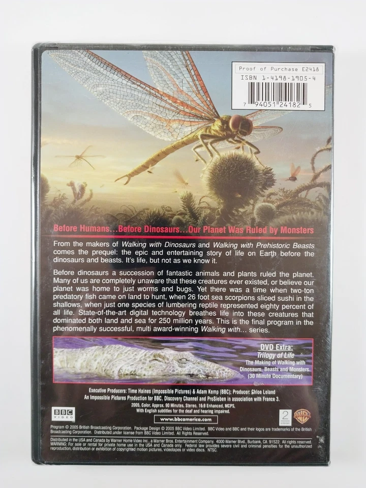 Before the Dinosaurs : Walking With Monsters (DVD, 2005) BBC - E2418 - Sealed - Image 2 of 3