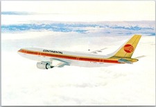 Continental Airlines Airbus A300 Jet Plane Vintage Postcard Aviation