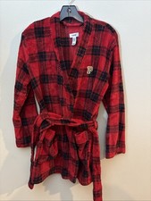 PINK Victoria's Secret Cozy Fleece Red Buffalo Check Robe XS/S