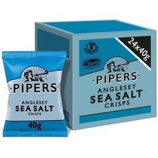 Pipers Gluten Free Anglesey Sea Salt Crisps 24 x 40g