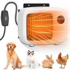 Thermostatic Outdoor Dog House Heater, 200/400W Pet Hut Warmer with 6.6Ft Ant...
