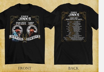 2 Sides Cody Jinks 2025 Hippies & Cowboys Tour Shirt Black Unisex S-5XL