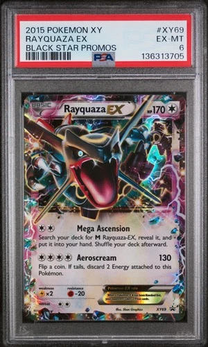 2015 POKEMON XY BLACK STAR PROMOS #XY69 RAYQUAZA EX PSA 6
