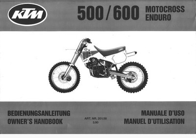 WERKSTATTHANDBUCH KTM 500 EXC 1990 | USER MANUAL RINGBINDUNG