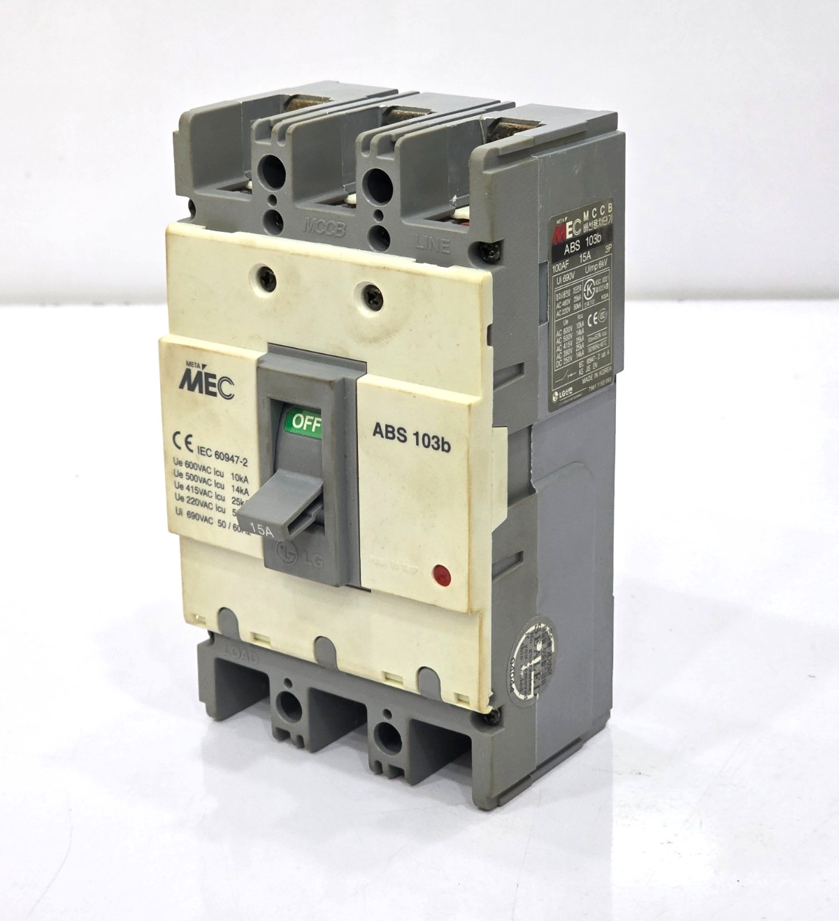 LG ABS 103B MOLDED CASE CIRCUIT BREAKER 15A
