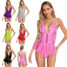 Womens Clubwear Party Dress Bodycon Jumpsuit Sleeveless Cosplay Festival Sexy