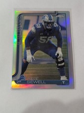 2025 Topps Chrome Football Silver Refractor PENEI SEWELL #99 Detroit Lions NFL