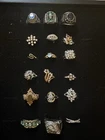 Costume Jewelry Lot Of 18 Vintage Rings Class Rings Some Signed Gold HGE More