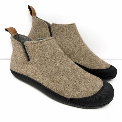 Huckberry Greys Men s Wool Outdoor Slipper Boots Sz 10 Brown Black EUC $108