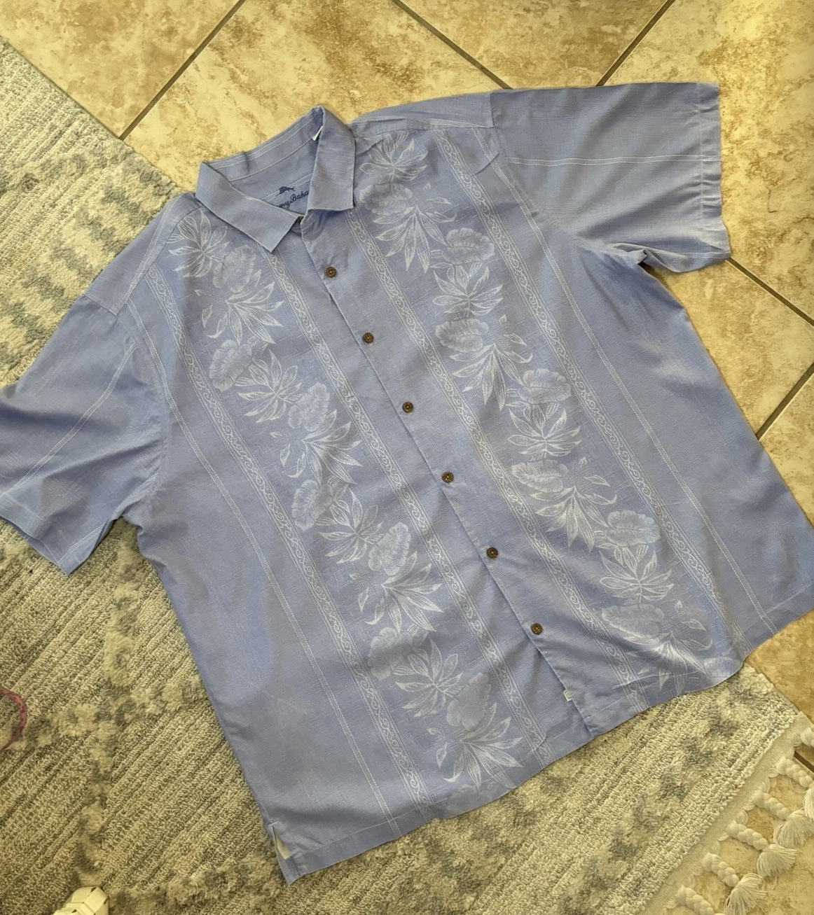 Tommy Bahama Men’s Hawaiian 100% Silk Short Sleeve Shirt 3XL