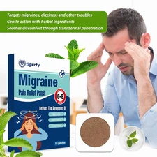 COOL MIGRAINE RELIEF! 10 PCS EXTRA STRENGTH HEADACHE PATCH, Fast Dizziness Sooth