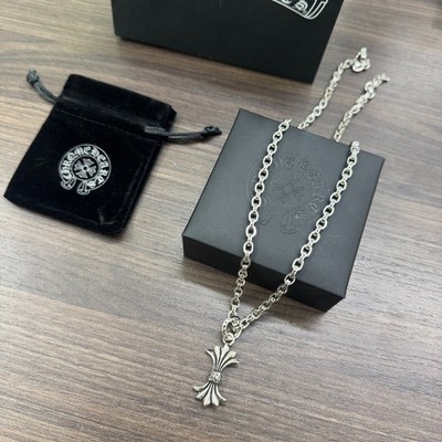 Chrome & Hearts Classic 925 Sterling Silver Pendant Men's Silver Letter Necklace