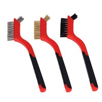 3 Teilig Mini DrahtbüRste Messing Nylon Stahl BüRsten ReinigungsbüRste Set