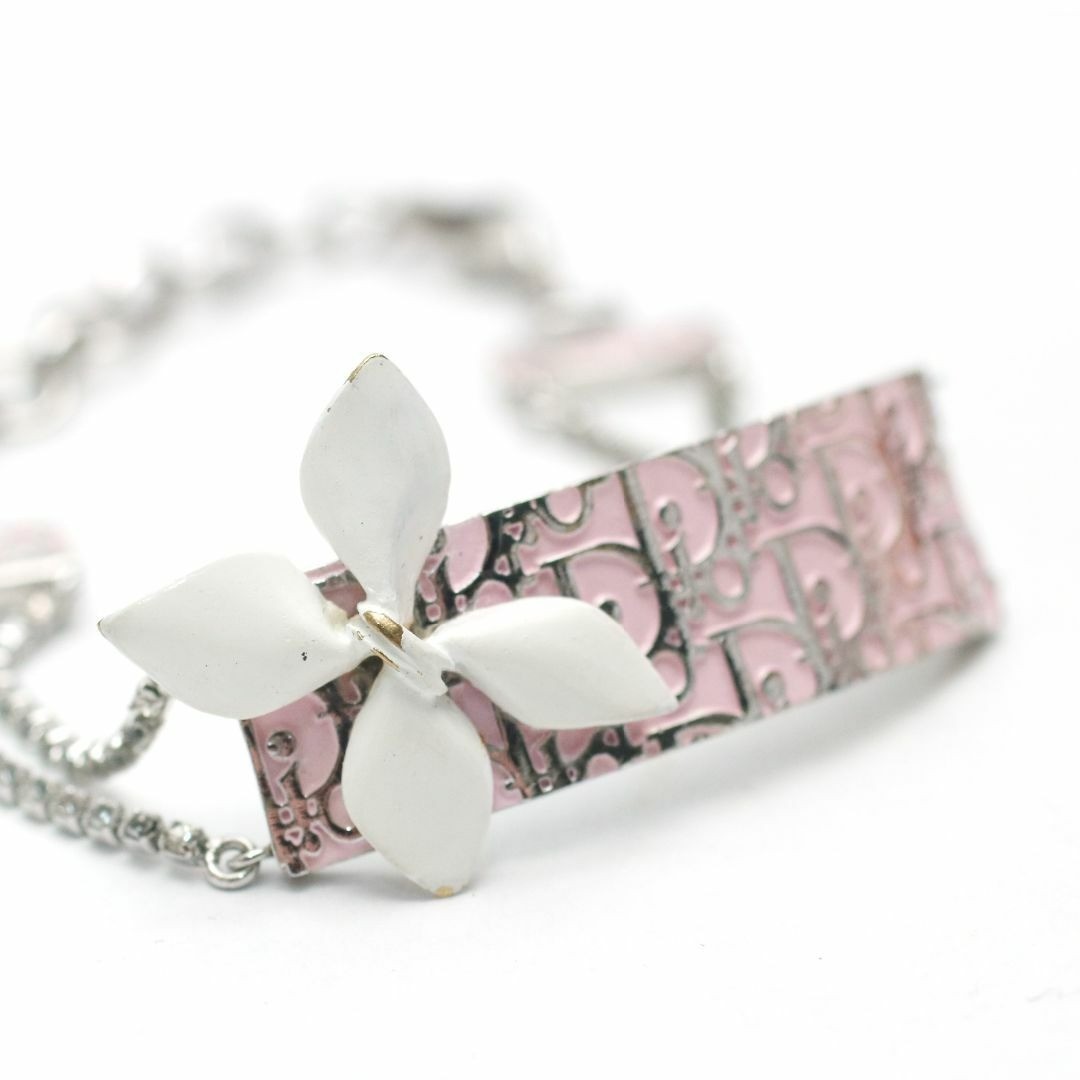 【希少】Dior Logo Pink Rhinestone Bracelet 希少】Dior Logo Pink Rhinestone Bracelet Vintage CHRISTIAN