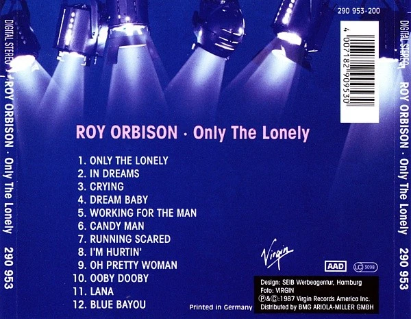 Roy Orbison - Only The Lonely CD Comp CD Rock Rock & Roll,Pop Rock,Ballad 8391 - Bild 2 von 4