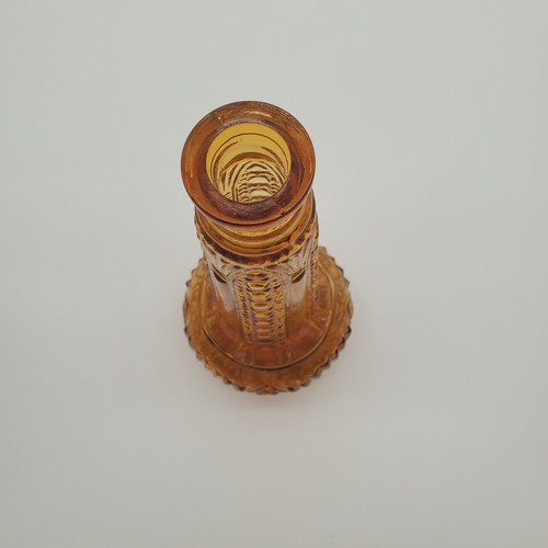 Vintage Amber Empoli Glass Genie Bottle - No Stopper - Picture 6 of 8