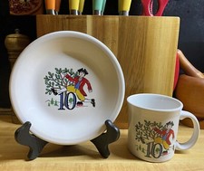 Fiesta Twelve Days of Christmas Dessert Plate  Java Mug Ten Lords A Leaping